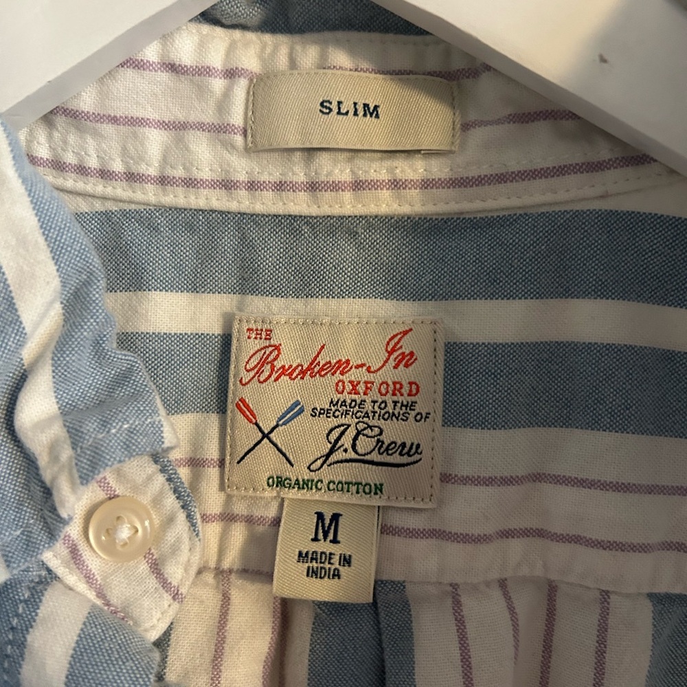 J. Crew Men’s Striped Short Sleeve Button Down - Picture 2 of 5